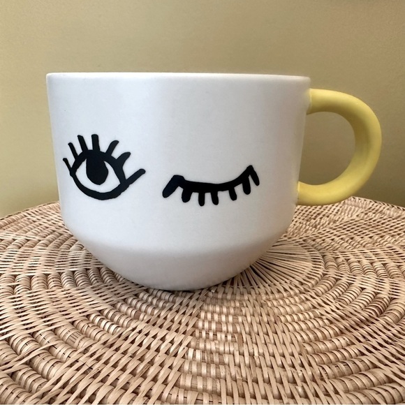 Starbucks Matte Ceramic Winking Eye Coffee Tea Cup Mug 14 oz - Picture 1 of 7